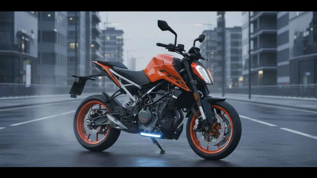  KTM 490 Duke 2026 en acci&oacute;n, la moto innovadora que revoluciona el mercado con dise&ntilde;o y rendimiento excepcional &mdash; Imagen generada por IA 