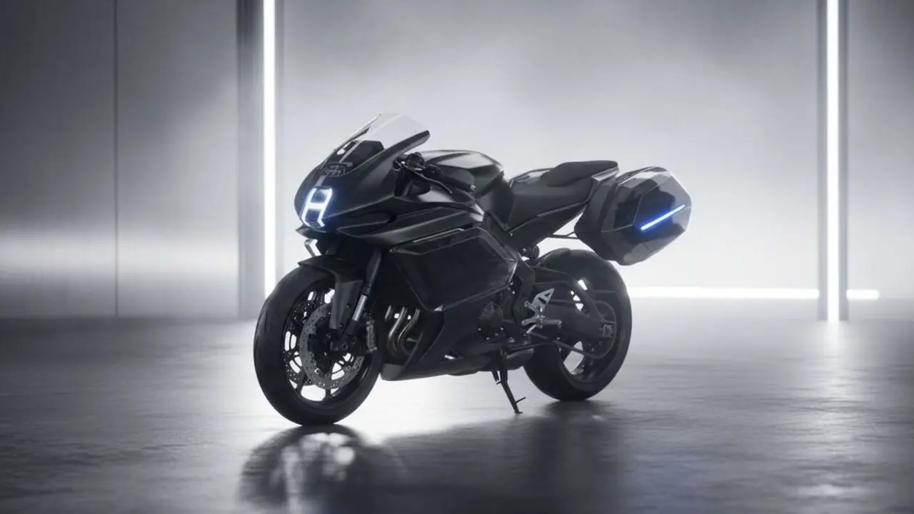  Moto equipada con el sistema Stealth invisible de Givi que mejora su estilo y funcionalidad sin perder est&eacute;tica &mdash; Imagen generada por IA 
