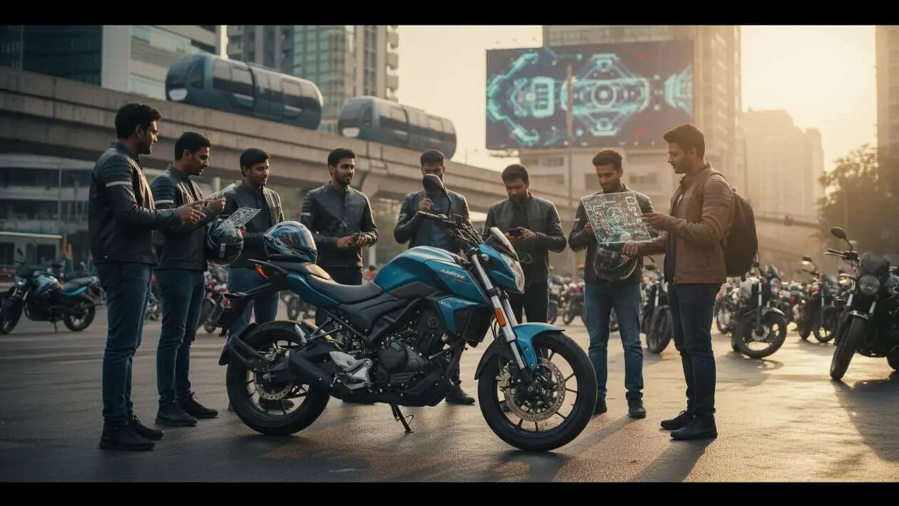 Hero Hunk 440 la moto india ideal para conductores A2 en 2026 por su dise&ntilde;o y rendimiento destacado &mdash; Imagen generada por IA 