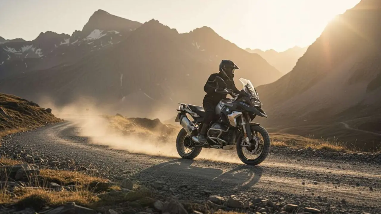  BMW R 1300 GS Adventure Dark Edition en acci&oacute;n, la maxitrail potente y deseada para aventura y carretera &mdash; Imagen generada por IA 