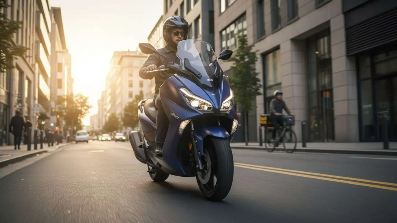  SYM Maxsym GT 2026 en oferta con descuento, la moto urbana ideal para desplazamientos diarios y ciudad &mdash; Imagen generada por IA 