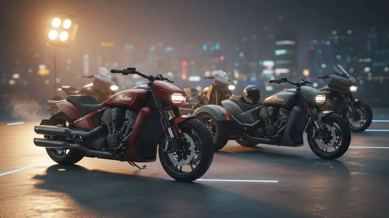 Nueva gama 2026 de Indian Motorcycles con modelos innovadores y trikes exclusivos para los amantes de las motos &mdash; Imagen generada por IA 