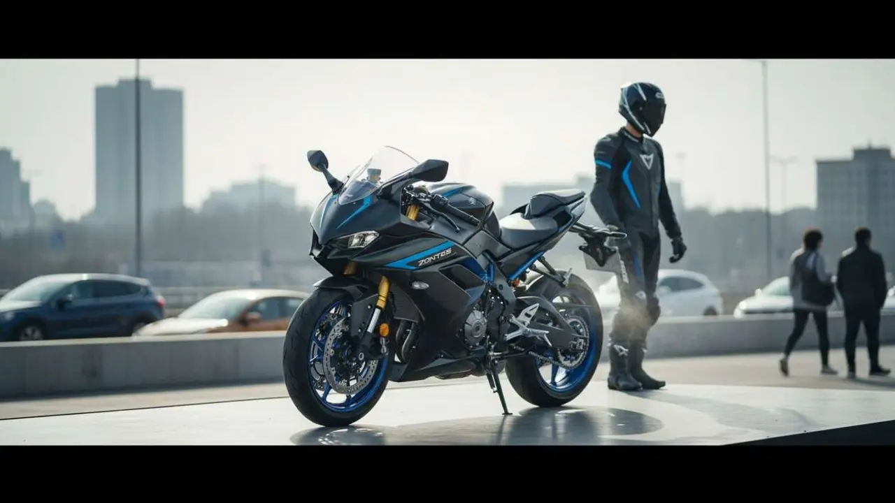  Zontes 703RR deportiva en acci&oacute;n mostrando dise&ntilde;o y tecnolog&iacute;a avanzada que revoluciona el mercado de motos deportivas &mdash; Imagen generada por IA 