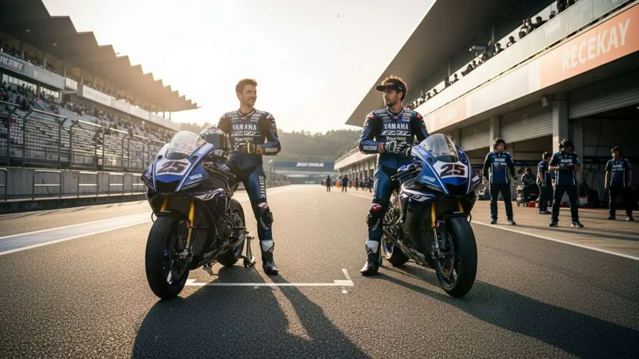  Yamaha presenta su equipo estrella Miller y Locatelli para la emocionante carrera de Suzuka 2026 &mdash; Imagen generada por IA 