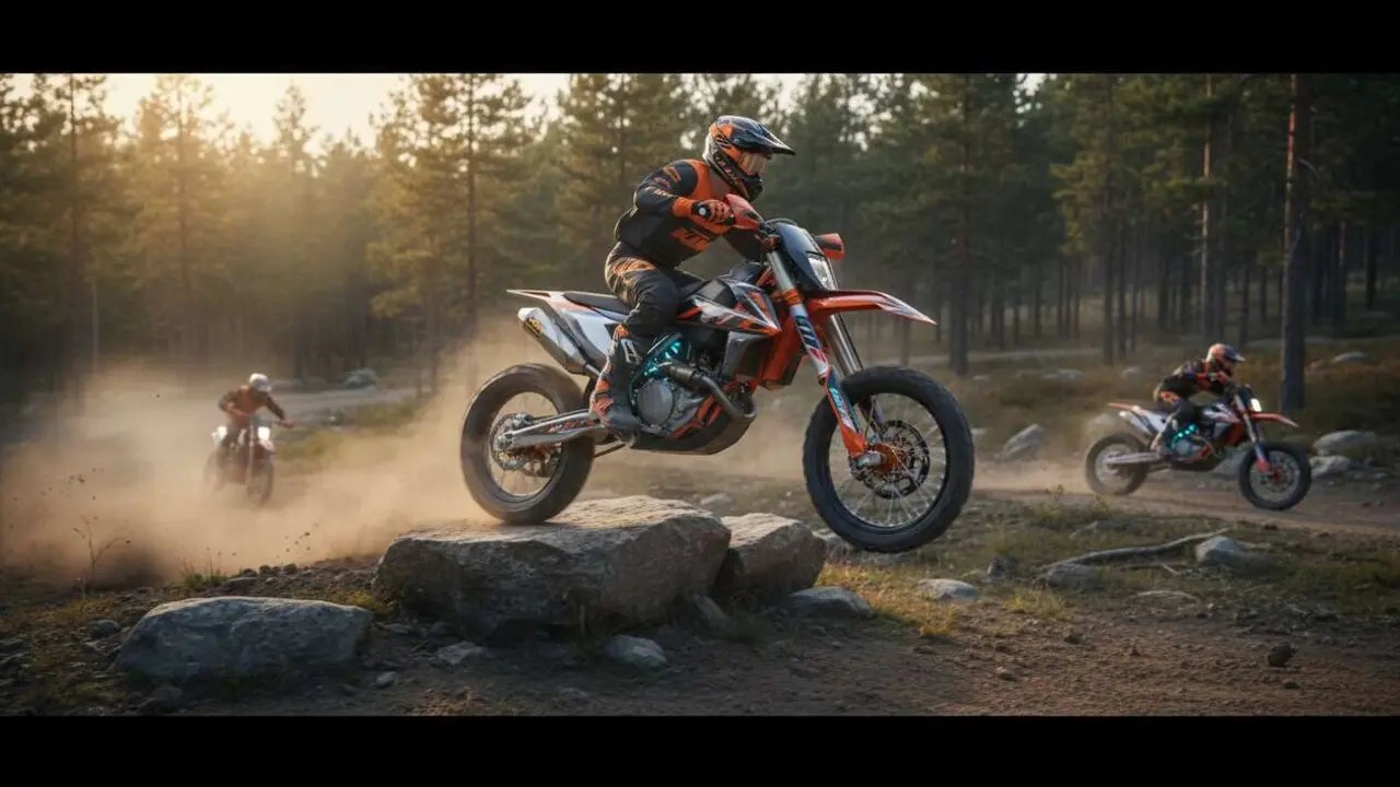  KTM 2027 presenta la nueva familia XC con dise&ntilde;o agresivo y tecnolog&iacute;a avanzada para motocross y off-road &mdash; Imagen generada por IA 