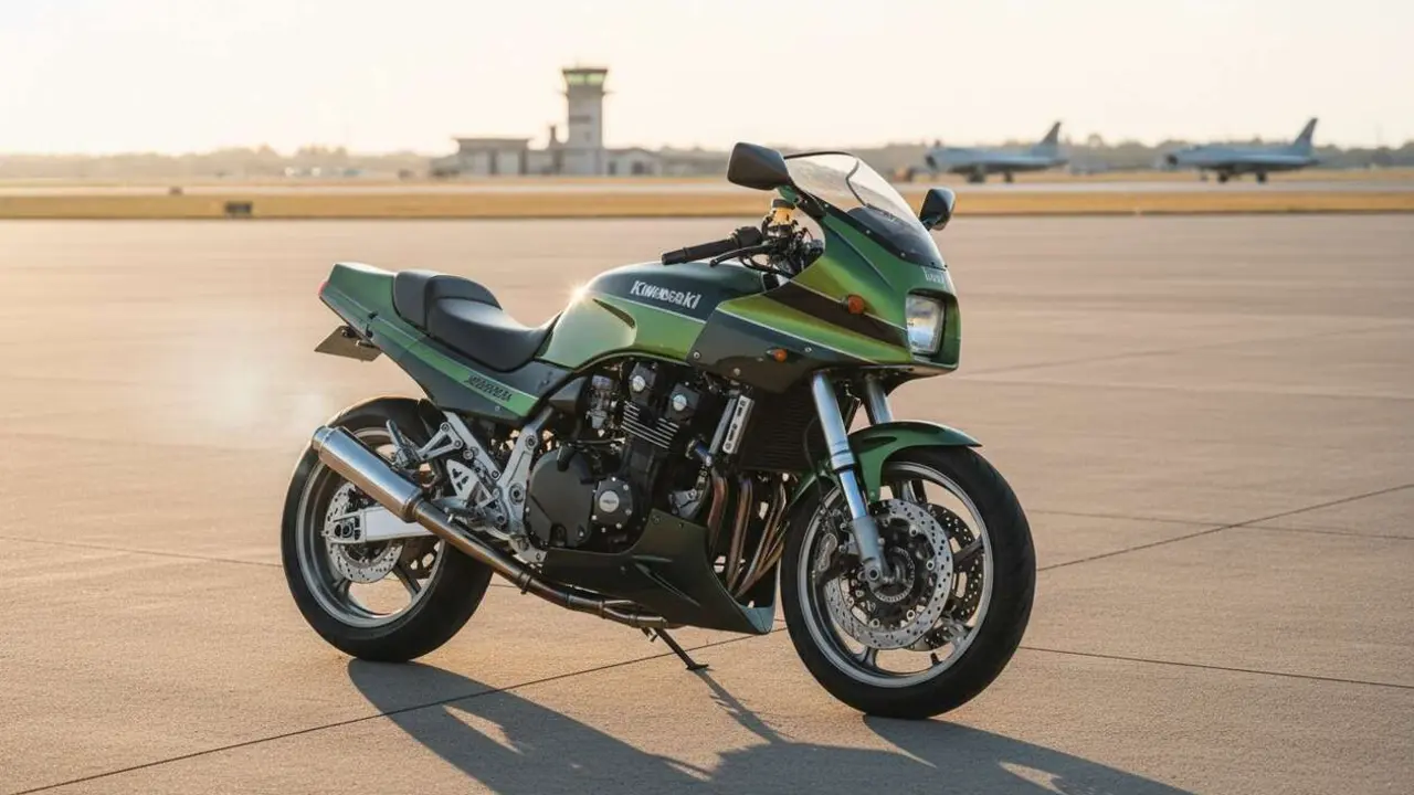  Kawasaki GPZ900R restomod definitivo de Top Gun en exhibici&oacute;n con dise&ntilde;o renovado y potente motor &mdash; Imagen generada por IA 