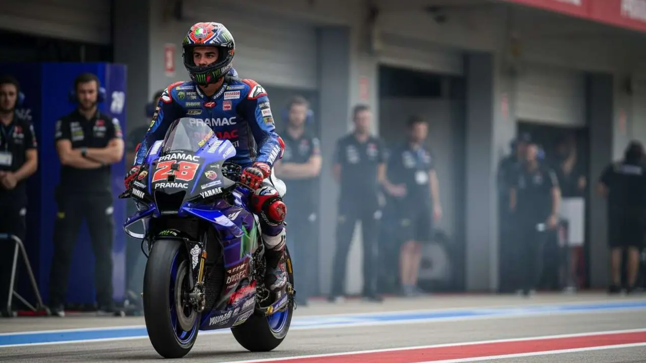  Izan Guevara debutando con Pramac y Yamaha en MotoGP 2026 mostrando su talento en la competici&oacute;n mundial &mdash; Imagen generada por IA 