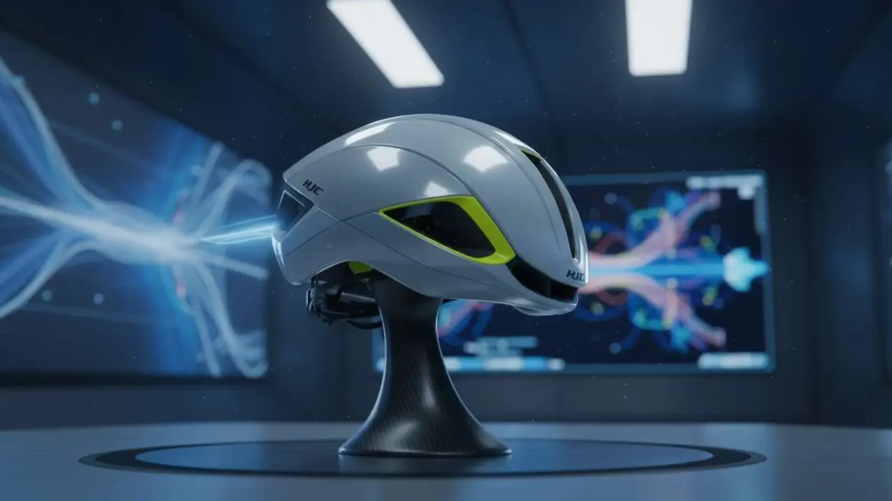  Casco HJC Furion 3 con dise&ntilde;o aerodin&aacute;mico para mejorar la seguridad y rendimiento en la conducci&oacute;n &mdash; Imagen generada por IA 