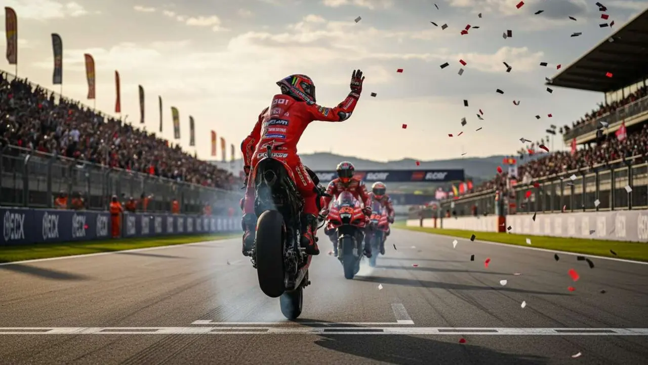  Jorge Mart&iacute;n domina el GP de Espa&ntilde;a con Ducati mostrando un ritmo imparable y liderazgo en la carrera &mdash; Imagen generada por IA 
