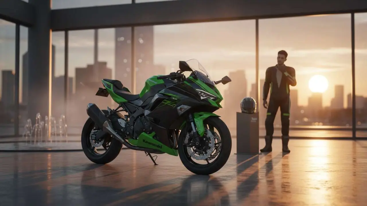  Kawasaki Ninja m&aacute;s radical con precio rebajado en promoci&oacute;n exclusiva para los amantes de las motos deportivas &mdash; Imagen generada por IA 