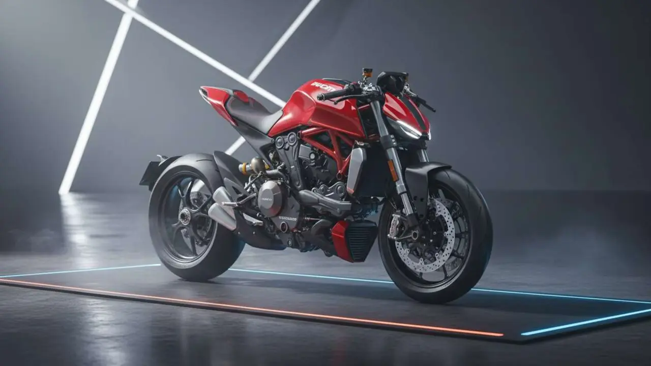 Ducati Monster V2 2026 en acci&oacute;n mostrando su potencia y dise&ntilde;o moderno que enamora a los motociclistas &mdash; Imagen generada por IA 