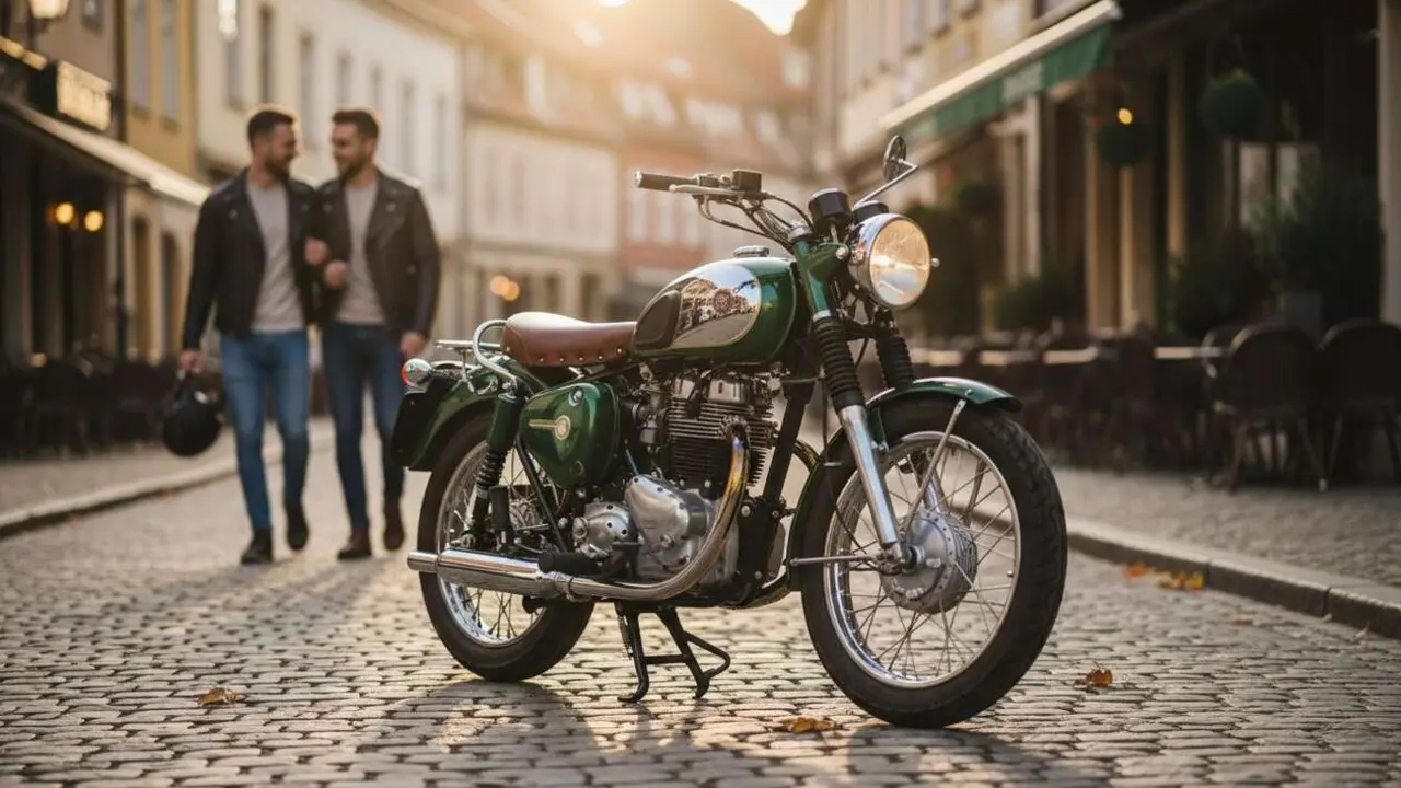  BSA Bantam 350 2026 moto retro para A2 con dise&ntilde;o cl&aacute;sico y tecnolog&iacute;a moderna que conquista a los motoristas j&oacute;venes &mdash; Imagen generada por IA 