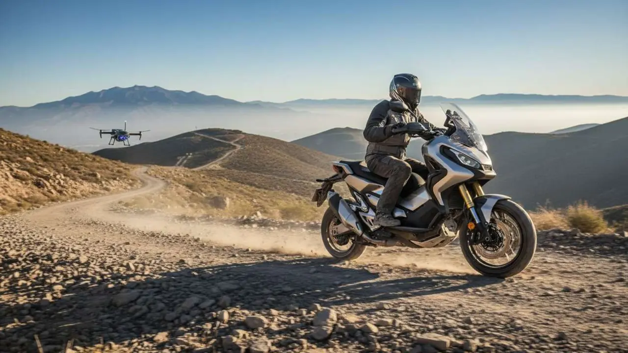  Honda X-ADV 2026 en carretera mostrando su tecnolog&iacute;a avanzada y dise&ntilde;o para aventura sobre dos ruedas &mdash; Imagen generada por IA 