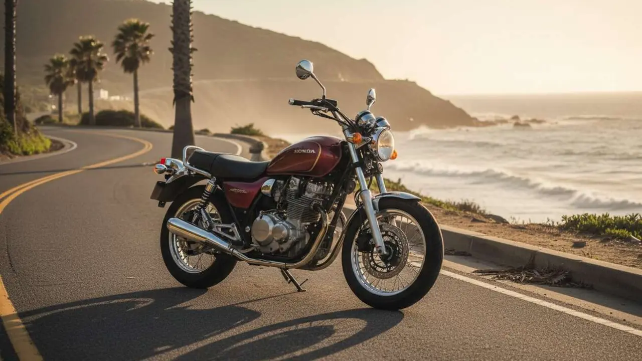  Honda VT750RS en acci&oacute;n destacando su dise&ntilde;o cl&aacute;sico y rendimiento excepcional para amantes de la moto Honda &mdash; Imagen generada por IA 