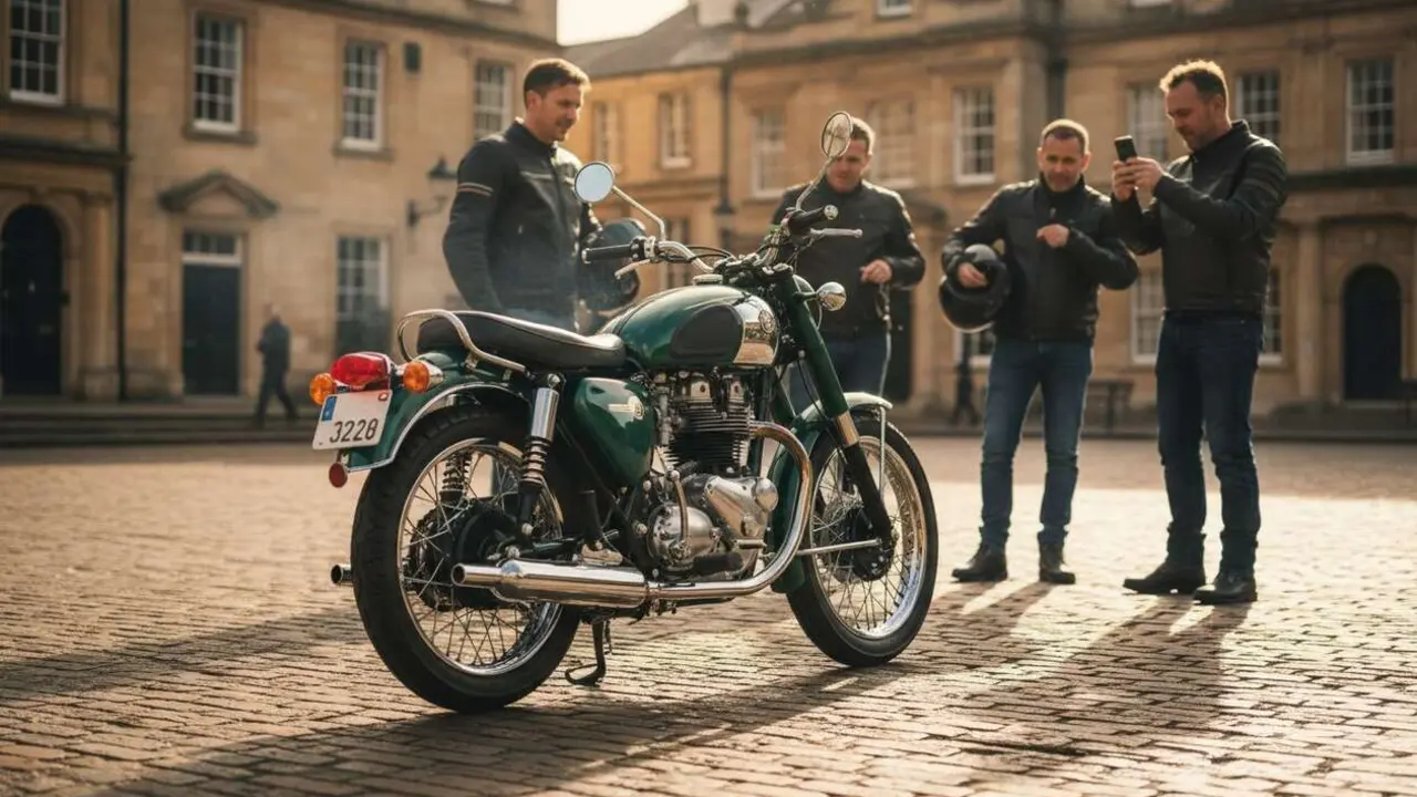  BSA Bantam 350 2026 moto retro para fans A2 con dise&ntilde;o cl&aacute;sico y rendimiento moderno &mdash; Imagen generada por IA 
