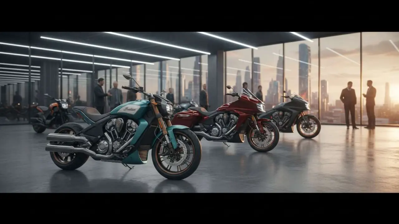  Nueva colecci&oacute;n 2026 de Indian Motorcycles con dise&ntilde;os innovadores y tecnolog&iacute;a avanzada para motociclistas apasionados &mdash; Imagen generada por IA 