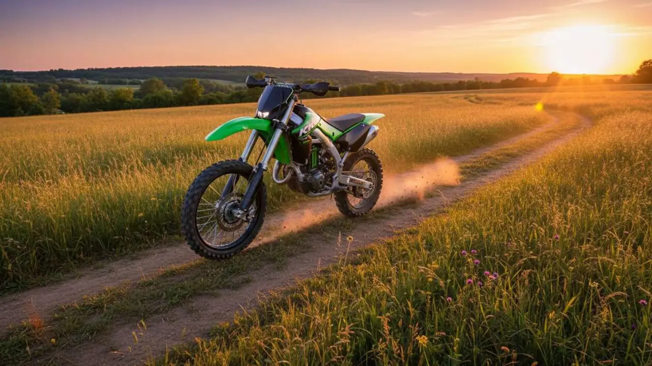  Kawasaki KX327 con inyecci&oacute;n electr&oacute;nica innovadora para rendimiento superior en el campo y motocicletas off-road &mdash; Imagen generada por IA 