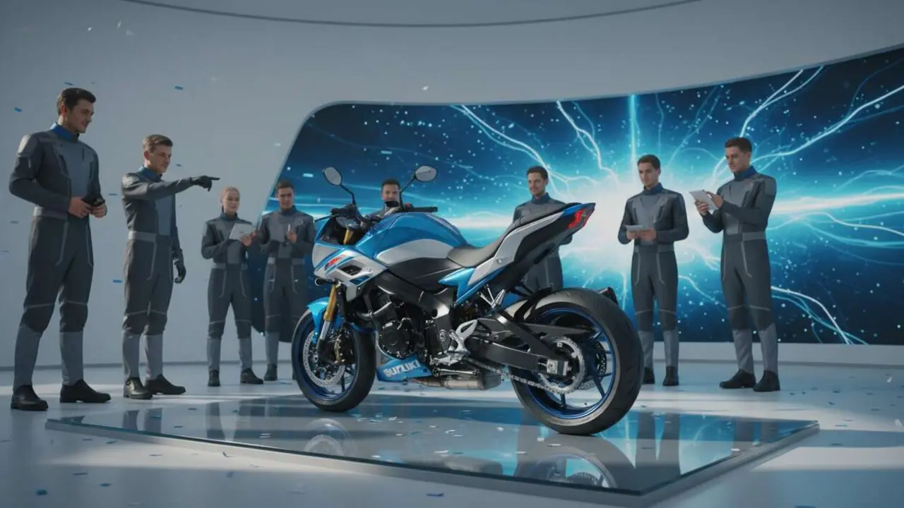  Suzuki V2 renovada 2026 con dise&ntilde;o moderno y precios sorprendentes en el mercado de motos actuales &mdash; Imagen generada por IA 