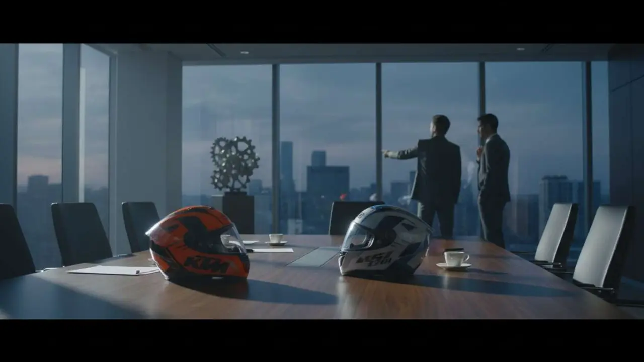  Directivos y talento clave en la batalla estrat&eacute;gica entre KTM y BMW en la industria motociclista &mdash; Imagen generada por IA 