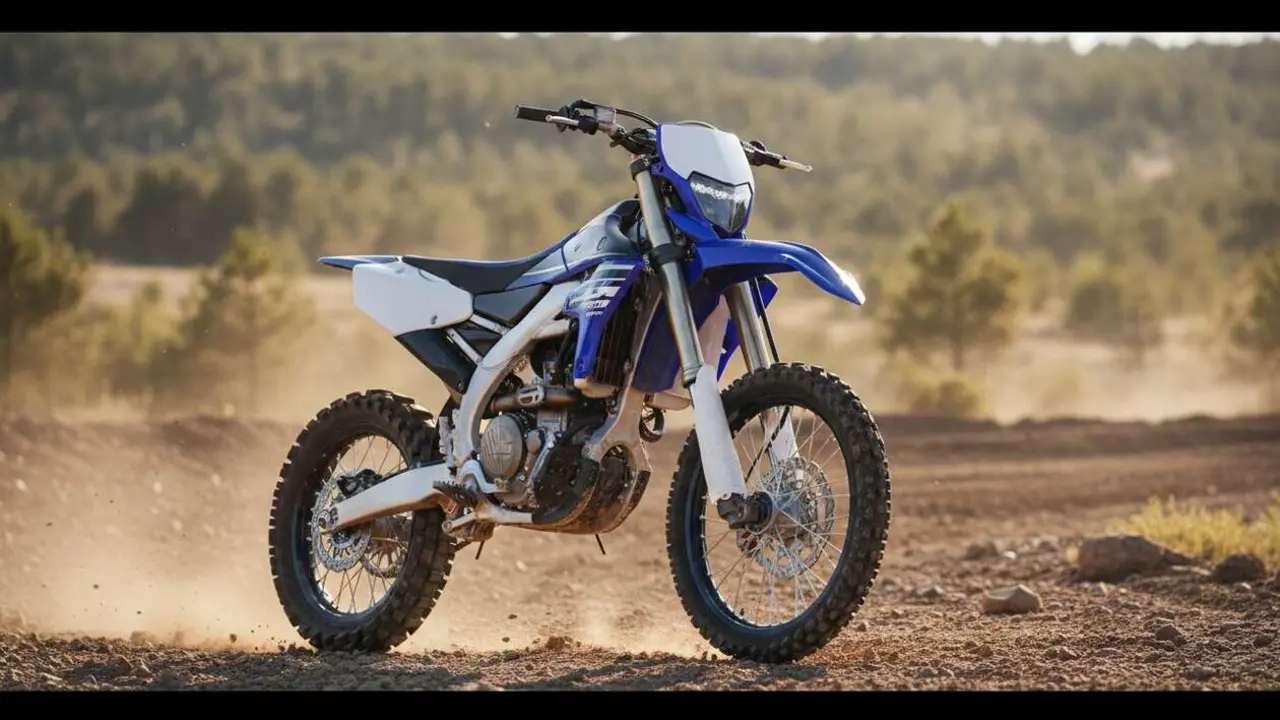  Yamaha YZ250F 2027 destacando su dise&ntilde;o innovador y potente motor para motocross competitivo &mdash; Imagen generada por IA 