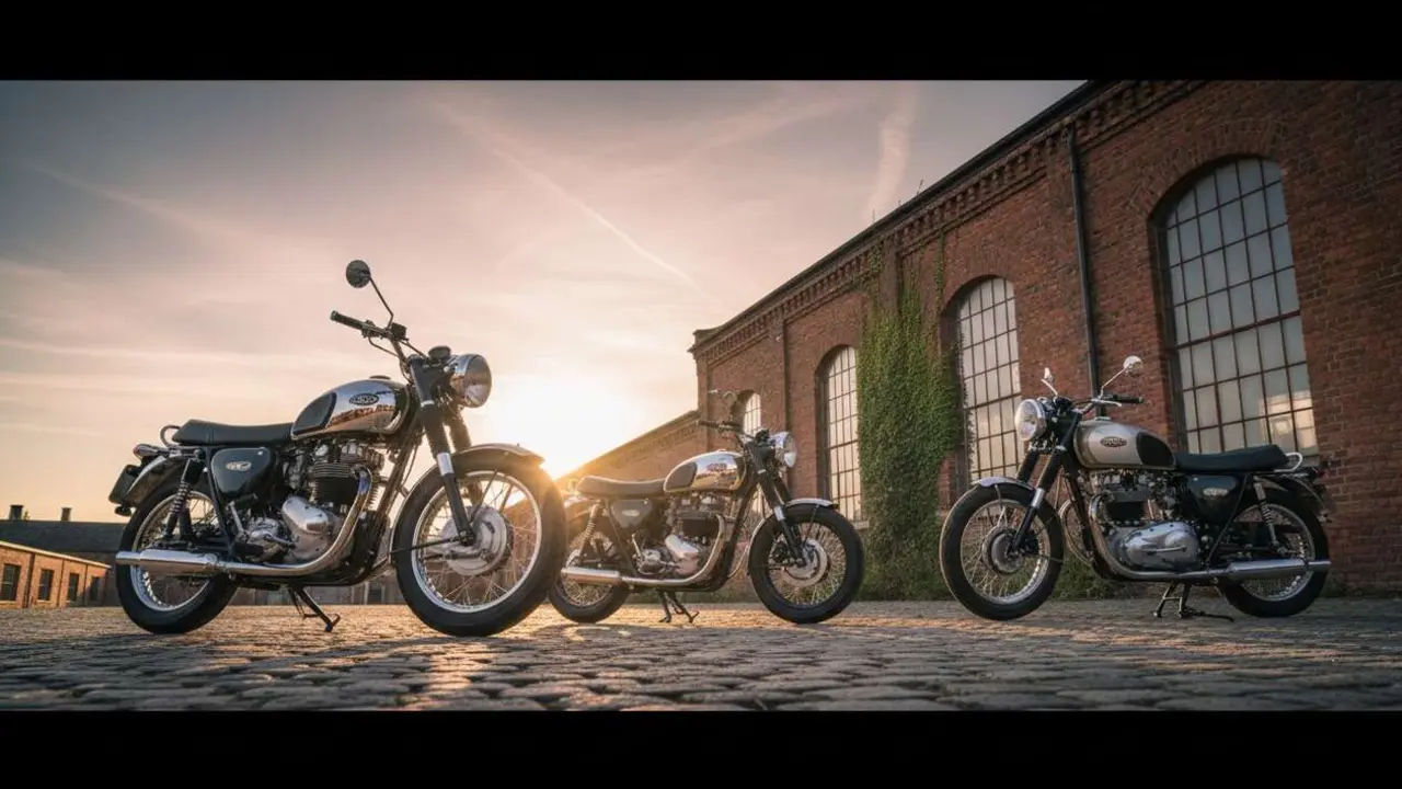  Motocicletas BSA cl&aacute;sicas y su legado hist&oacute;rico en la evoluci&oacute;n del motociclismo brit&aacute;nico &mdash; Imagen generada por IA 