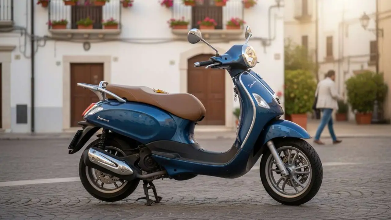  Piaggio Beverly 25 Aniversario edici&oacute;n especial en color rojo con dise&ntilde;o exclusivo para fan&aacute;ticos de la moto urbana &mdash; Imagen generada por IA 