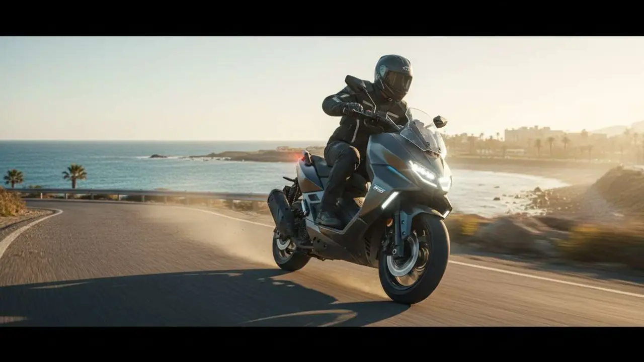  Scooter Zontes 368G ETC 2026 en acci&oacute;n mostrando dise&ntilde;o y potencia del modelo crossover m&aacute;s esperado del a&ntilde;o &mdash; Imagen generada por IA 