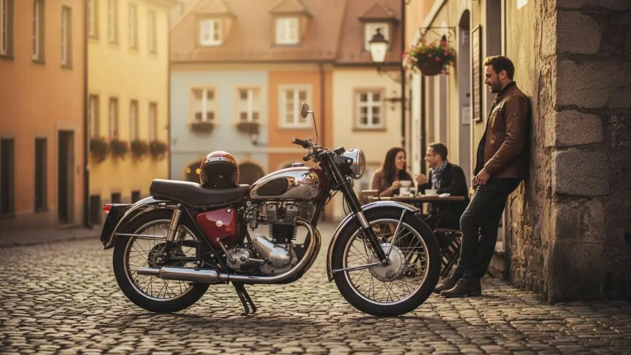  BSA Bantam 350 moto retro econ&oacute;mica ideal para conductores con carnet A2 que buscan estilo y ahorro &mdash; Imagen generada por IA 