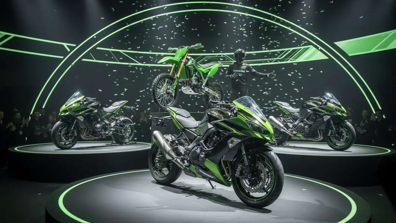  Kawasaki presenta en 2026 motos 2T innovadoras con precios irresistibles para los amantes de la velocidad y la tecnolog&iacute;a &mdash; Imagen generada por IA 
