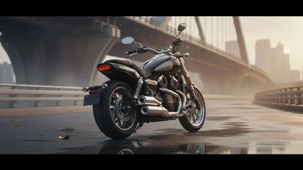 Motocicleta Benda Dark Flag 600 cruiser china con potente motor V4 y dise&ntilde;o moderno espectacular &mdash; Imagen generada por IA 