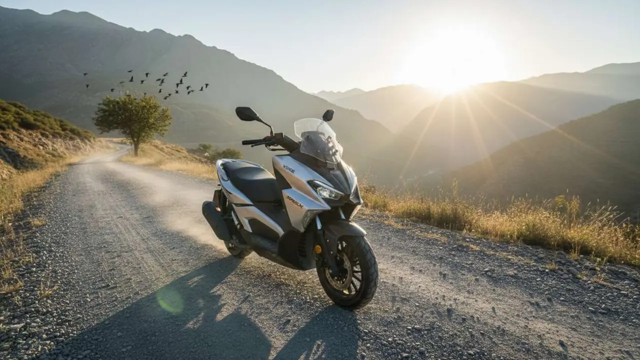  Voge SR450X scooter crossover innovador que revoluciona el mercado con dise&ntilde;o y tecnolog&iacute;a avanzados &mdash; Imagen generada por IA 