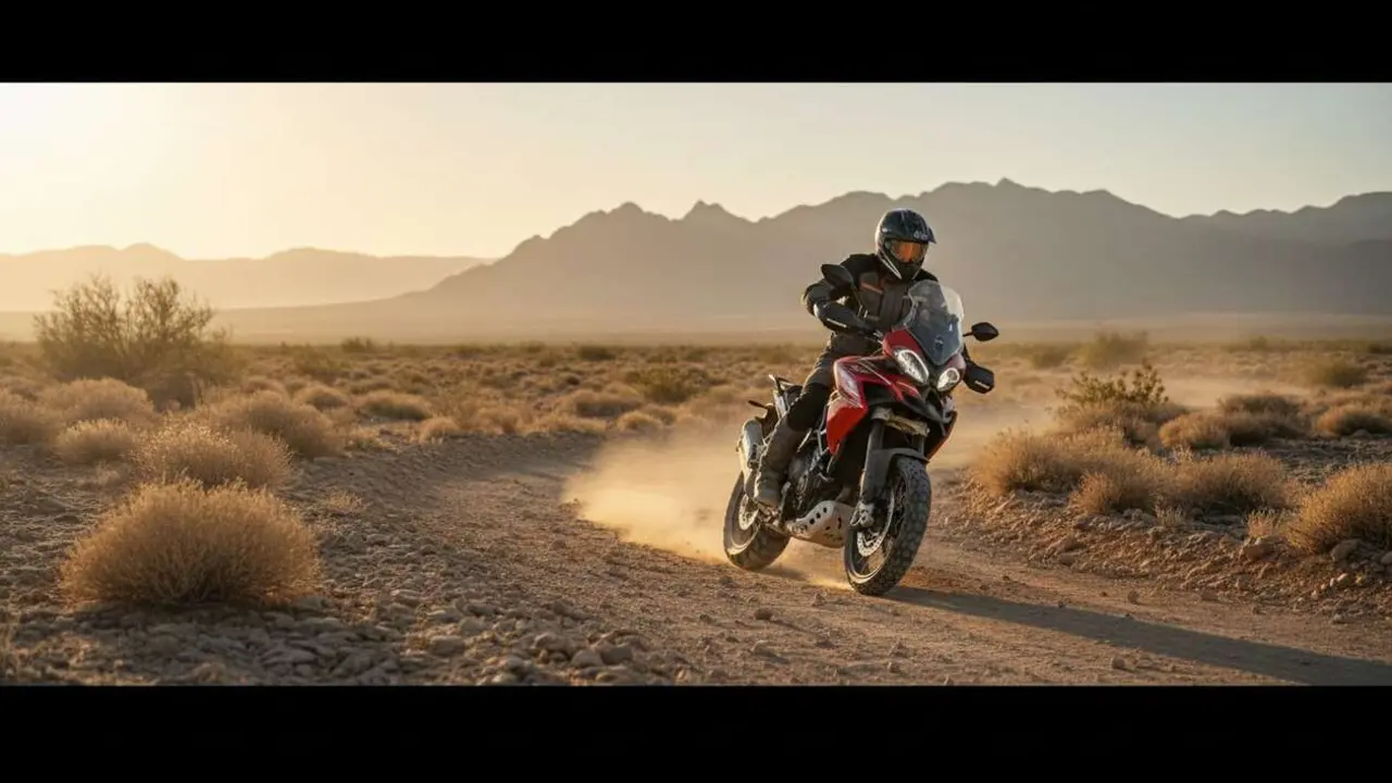  MV Agusta Enduro Veloce 2026 en acci&oacute;n mostrando su potencia y versatilidad para cualquier terreno off road &mdash; Imagen generada por IA 