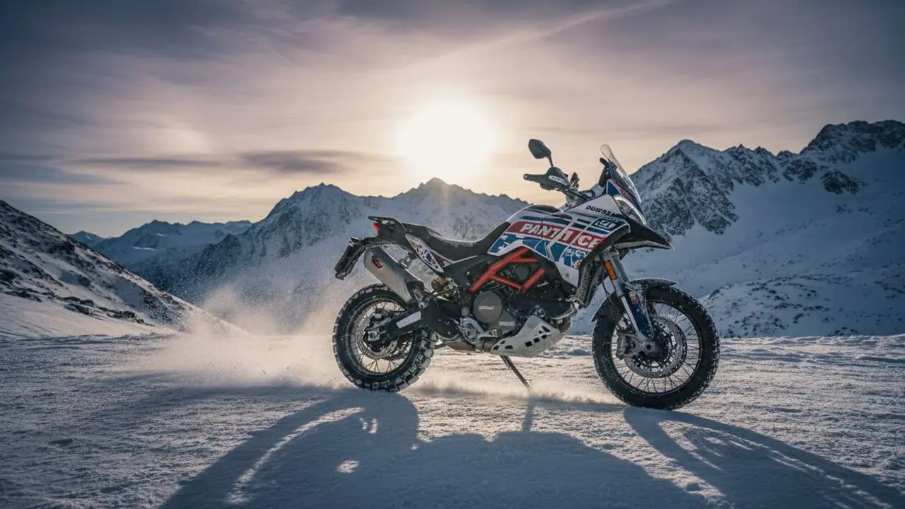  Ducati DesertX Collezione 100 edici&oacute;n limitada homenajea la leyenda Pantah Ice con dise&ntilde;o exclusivo y tecnolog&iacute;a avanzada &mdash; Imagen generada por IA 