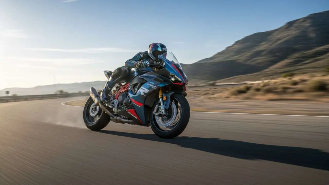  CFMOTO V4 SR-RR la superbike china de alto rendimiento que supera los 300 km por hora en velocidad m&aacute;xima &mdash; Imagen generada por IA 