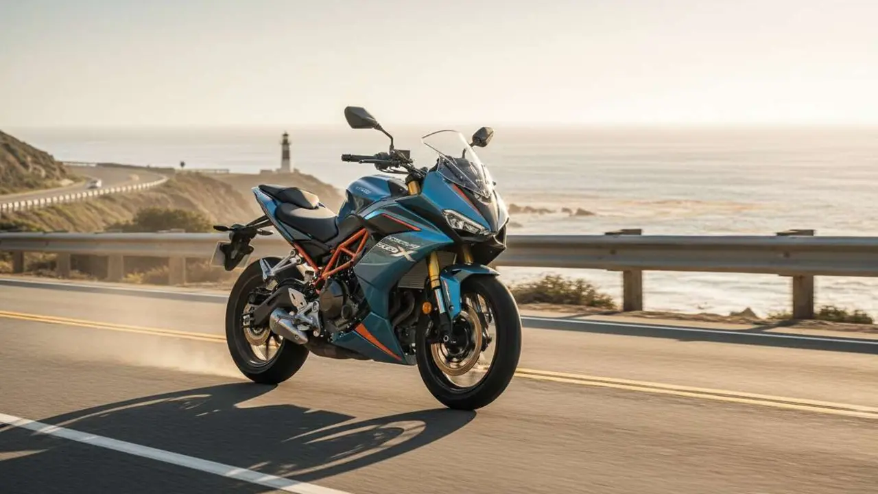  Voge SR450X 2026 en acci&oacute;n, la motocicleta que compite con las grandes marcas del mercado actual &mdash; Imagen generada por IA 