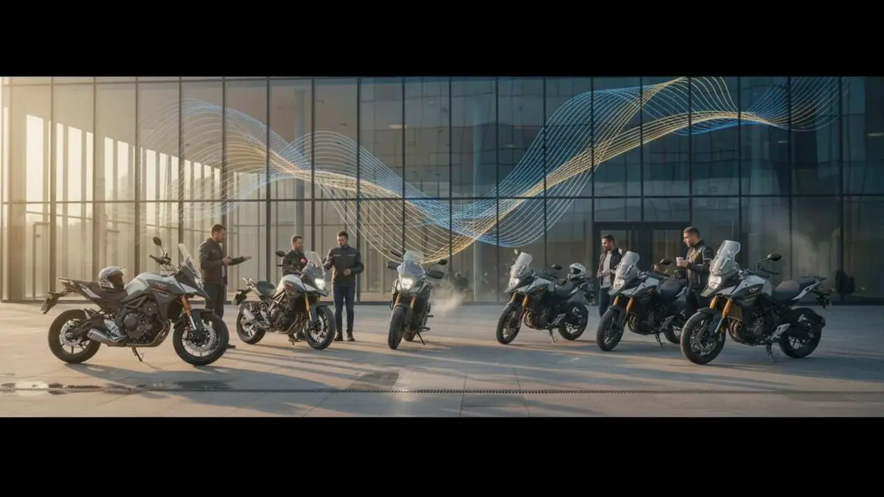  Motocicleta Voge destacada en carretera abierta mostrando dise&ntilde;o moderno y potencia para riders apasionados &mdash; Imagen generada por IA 