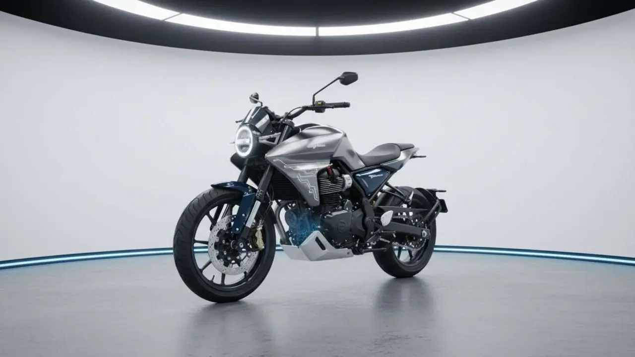  Royal Enfield Guerrilla 450 ALX la primera motocicleta dise&ntilde;ada con inteligencia artificial para innovar el mercado actual &mdash; Imagen generada por IA 