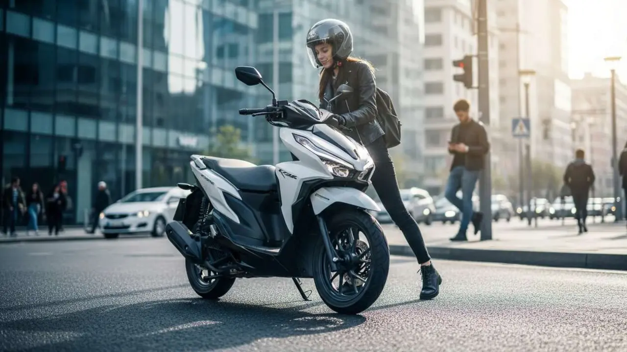  Honda Vario 125 scooter deportivo sin carnet ideal para moverse &aacute;gilmente por la ciudad con estilo y comodidad &mdash; Imagen generada por IA 