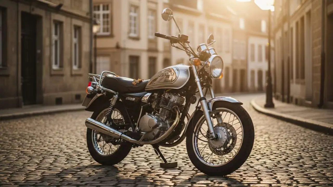 Suzuki GN125 ABS moto sin carnet resistente y econ&oacute;mica ideal para principiantes con solo 1600 euros &mdash; Imagen generada por IA 