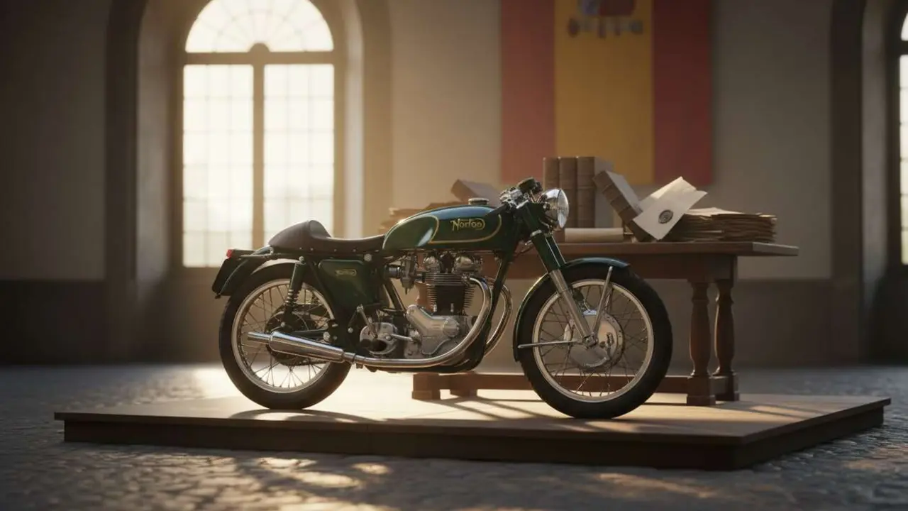 Norton Manx R 2026 y el impacto de la ley espa&ntilde;ola en el precio de las motos cl&aacute;sicas en Espa&ntilde;a &mdash; Imagen generada por IA 