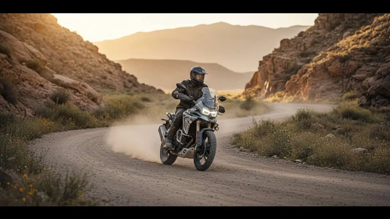  Zontes 703F ETC trail A2 con pu&ntilde;o electr&oacute;nico y tecnolog&iacute;a avanzada para pilotos principiantes y expertos &mdash; Imagen generada por IA 