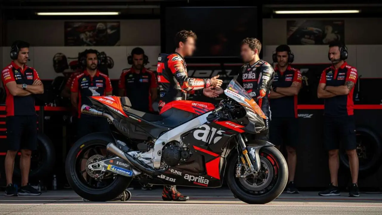  Aprilia y Bezzecchi protagonizan la tensi&oacute;n y &uacute;ltimas novedades en MotoGP 2026 &mdash; Imagen generada por IA 