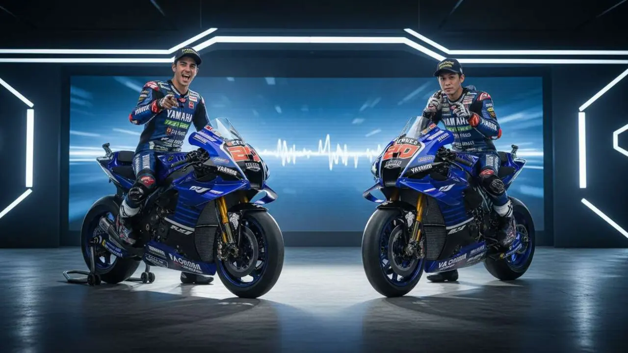  Yamaha 2027 en MotoGP con Mart&iacute;n y Ogura liderando la nueva alineaci&oacute;n oficial de pilotos competitivos &mdash; Imagen generada por IA 