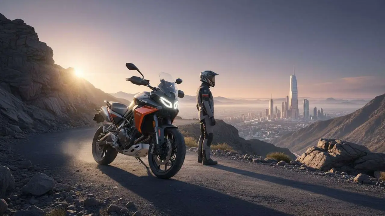  Voge 650DS 2026 en acci&oacute;n mostrando su dise&ntilde;o audaz y alto rendimiento para motos de aventura modernas &mdash; Imagen generada por IA 