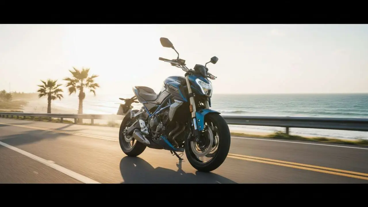  CFMOTO 650NK en acci&oacute;n durante el verano 2024, la moto deportiva que est&aacute; conquistando las calles &mdash; Imagen generada por IA 