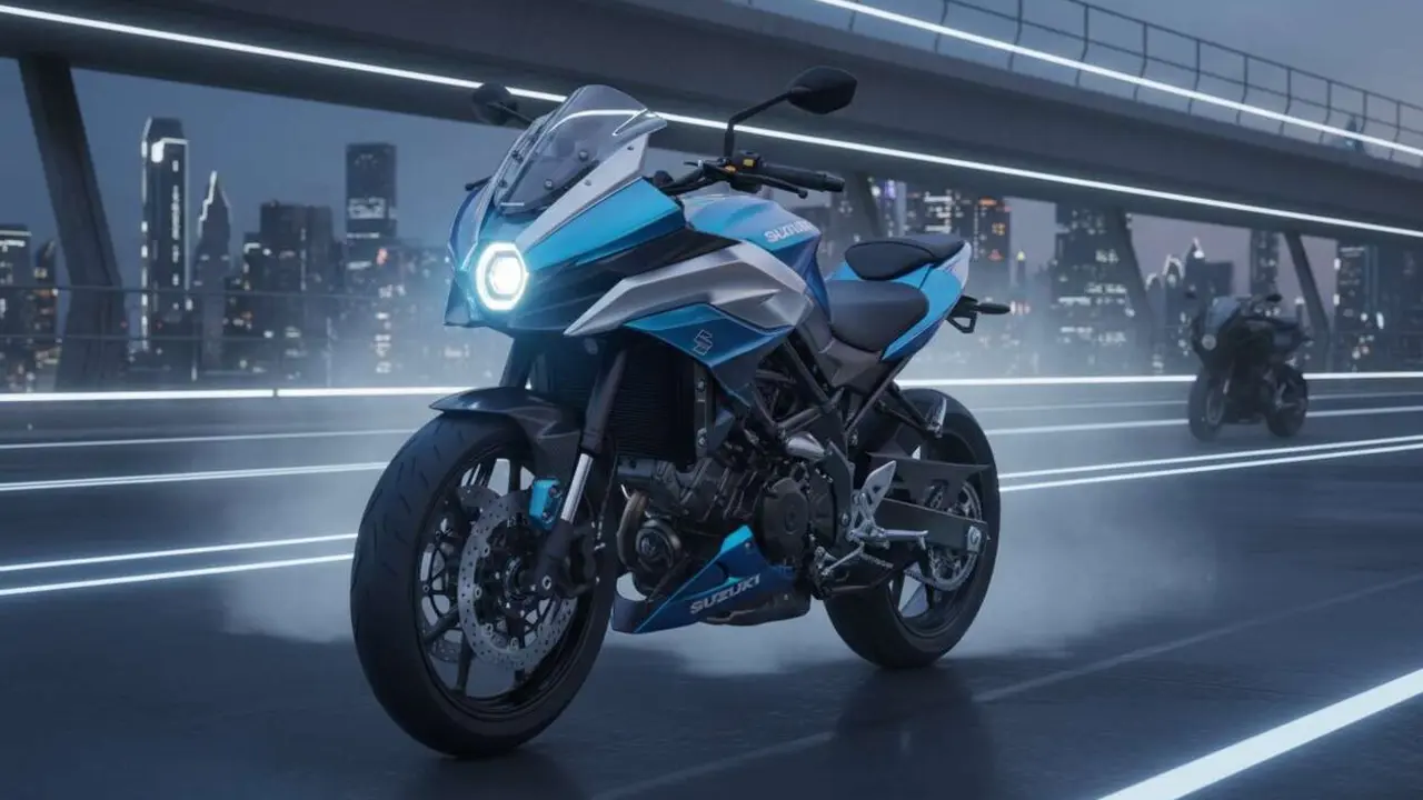  Suzuki SV-7GX 2026 mostrando sus innovadoras caracter&iacute;sticas y dise&ntilde;o sorprendente en la nueva versi&oacute;n &mdash; Imagen generada por IA 