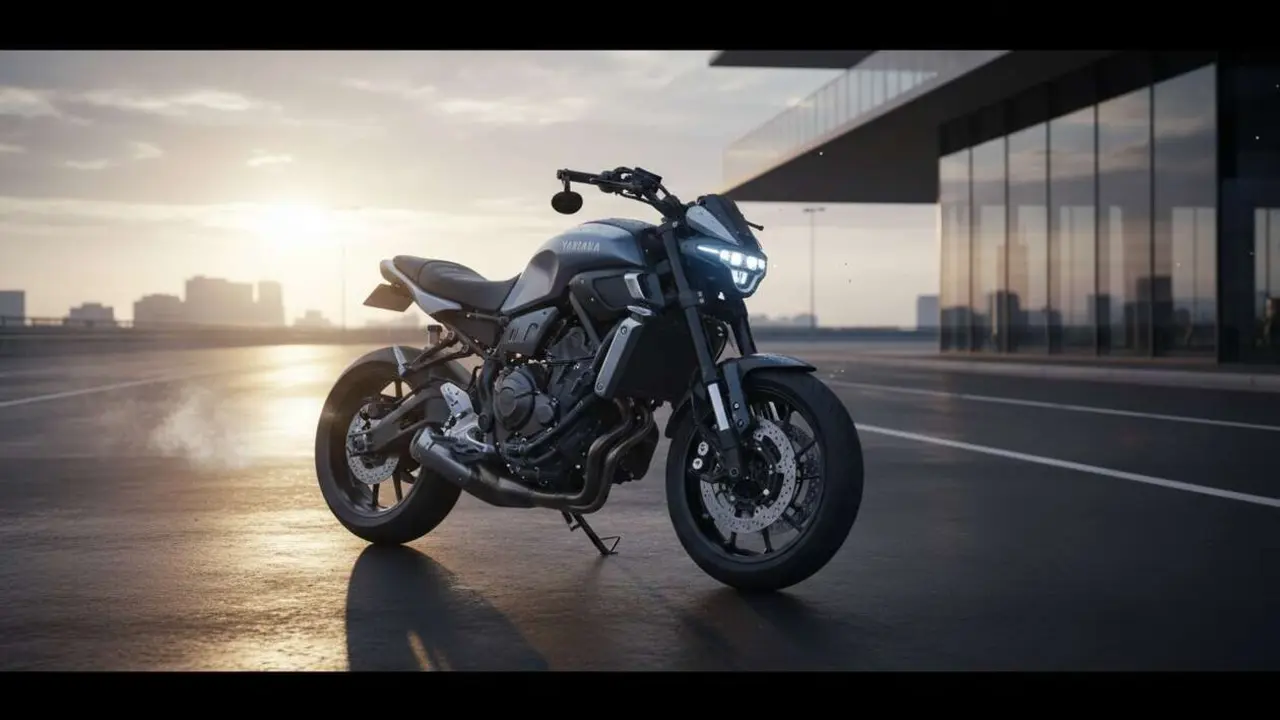  Yamaha XSR700 2026 en acci&oacute;n mostrando su dise&ntilde;o innovador y tecnolog&iacute;a avanzada para motociclistas modernos &mdash; Imagen generada por IA 