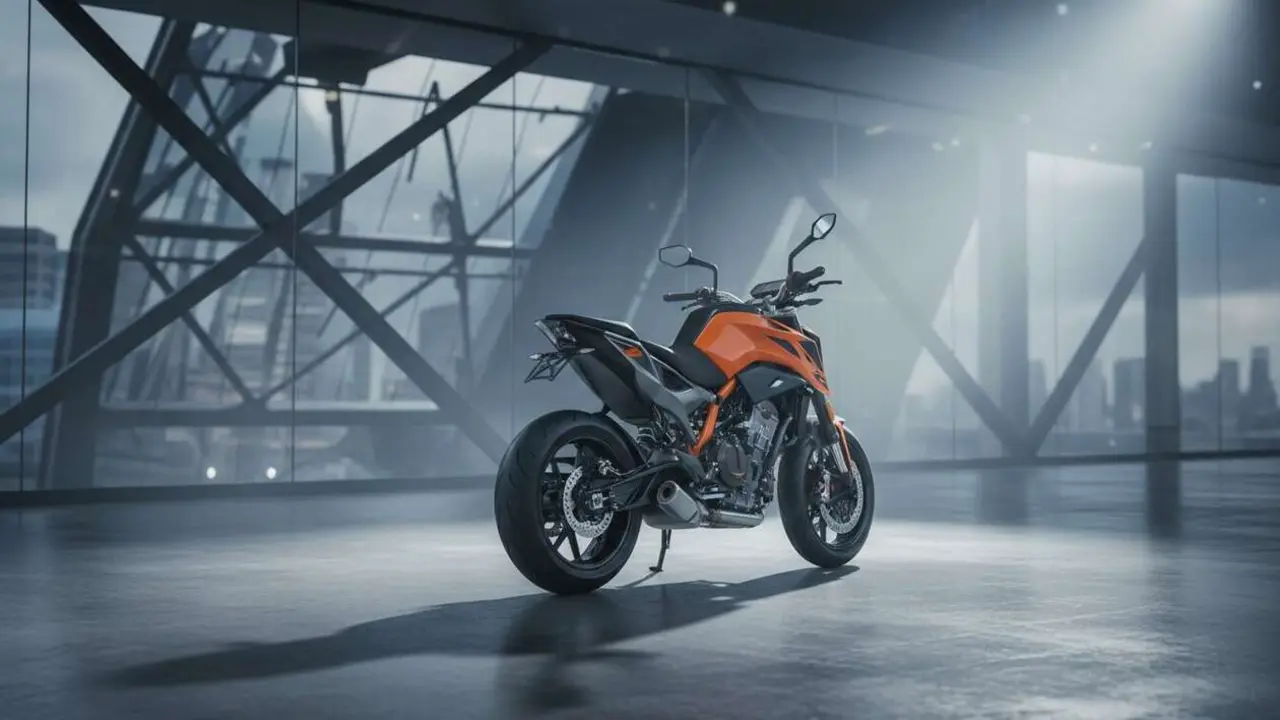  KTM 790 Duke en acci&oacute;n mostrando su potente motor y dise&ntilde;o innovador que revoluciona las motos naked actuales &mdash; Imagen generada por IA 
