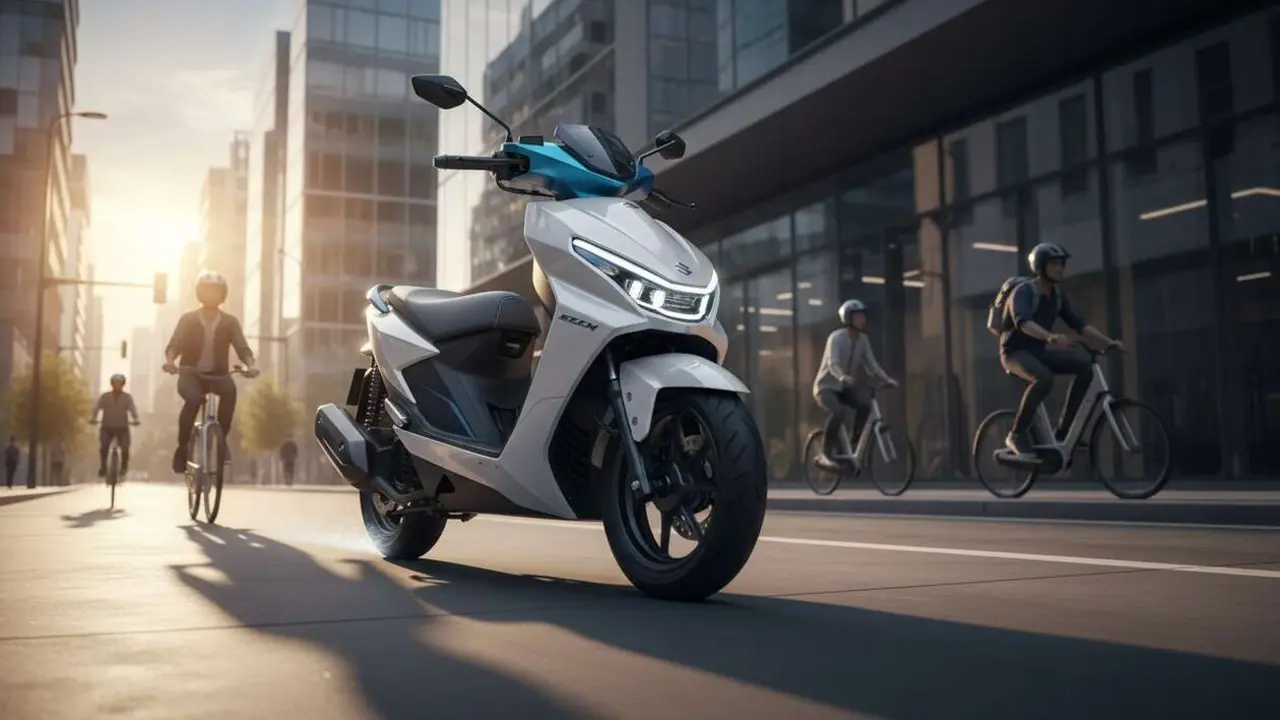  Suzuki Address 2026 nuevo scooter urbano con dise&ntilde;o innovador y tecnolog&iacute;a avanzada para moverse en la ciudad &mdash; Imagen generada por IA 