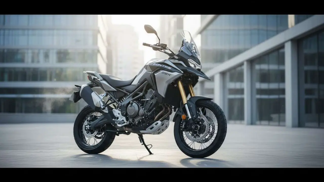  Zontes 350TX moto 350cc con dise&ntilde;o innovador y tecnolog&iacute;a avanzada que marca tendencia en el mercado actual &mdash; Imagen generada por IA 